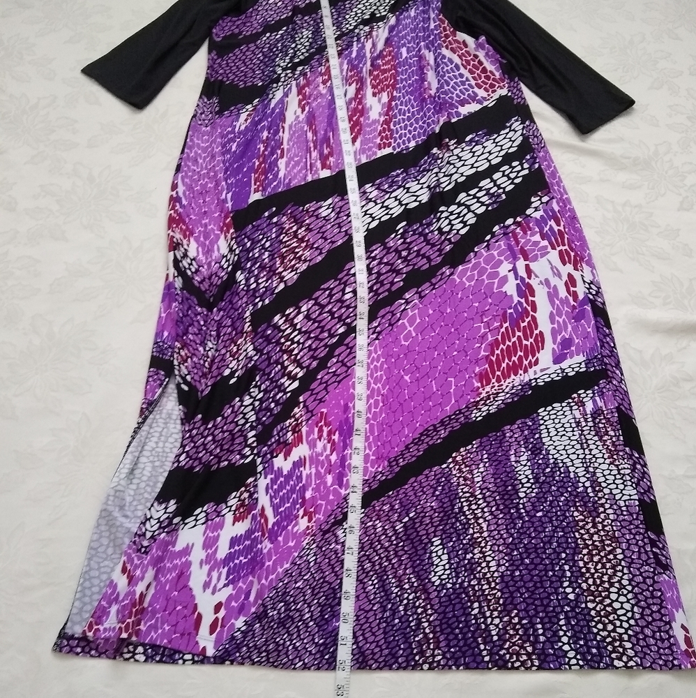 Purple wearable art maxi column dress - Picture 5 of 6